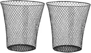 HOOTNEE 2pcs Wastebasket Nursery Cover Storage Basket for Home Storage Hamper Metal Storage Basket Clothes Storage Basket Iron Basket Iron Storage Holder Plant Protective Cover Waste Bin