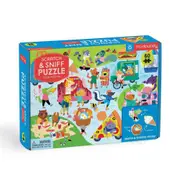 60pc Mudpuppy Scratch/Sniff Kids Jigsaw Puzzle 38x28cm Food Festival 4y+