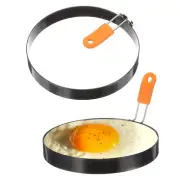 2Pcs Egg Rings 6" Nonstick Pancake Cooking Ring with Silicone Handle