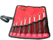 8pc Double Offset Ring Spanner Wrench with Fully Polished Set Metric 6-22mm