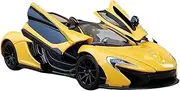 Scale Finished Model Car 1:24 for McLaren P1 Car Model Alloy Diecast Simulation Metal Car Toy Gift Collectible Miniature Replica Car(Yellow)