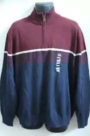 Nautica • Men's Mock Neck Knit Quarter Zip Pullover Sweater • 100% Cotton • XXL