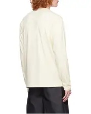 Jil Sander Logo Printed Long-Sleeved T-Shirt S,XL,L,M Coconut