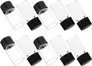 BUGUUYO 10 pcs Small Clear Glass Vials Leak Liquid Sample Containers with Screw Caps Portable and Lightweight for Travel and Outdoor Use for Essential Oils and Perfumes