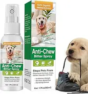 No Chew Spray for Dogs - Dog Bitter Spray Stop Chewing | Long Lasting Training Aid Pet Supplies, Natural Solution to Prevent Licking Biting, Protecting Furniture