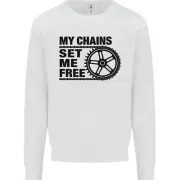 My Chains Set Me Free Cycling Cyclist Bike Kids Sweatshirt Jumper