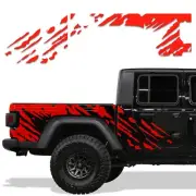 Custom Vinyl Decal Wrap Kit for 2020 Jeep Gladiator SPLASH RED (for: Jeep)