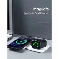 在飛比找ETMall東森購物網優惠-MagSafe磁吸雙項無線充電器多功能折疊二合一便攜快充適用