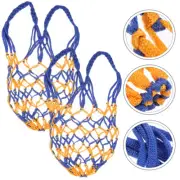 2 Pcs Ball Bag Individual Football Net Basketball Carrying Mesh Balls