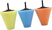 GANAZONO Cone Shaped Polishing Sponge Pad Tool for Car Care Buffing Waxing Finishing for Wheels Hard to Reach Areas Orange