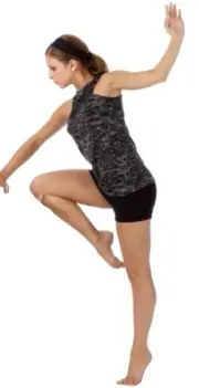 Captive Child Medium New Dance Costume Burnout Jersey Top & Matte Jersey Shorts