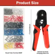 Ferrule Crimping Pliers with 800 Wire End Ferrules Self Adjusting teBIH