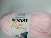 Bernat Softee Chunky Yarn Baby Pink Each Skein 108 Yards