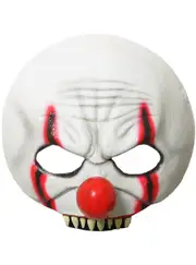 Killer Evil Clown Half Face Latex Halloween Mask