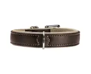 Hunter Canadian Elk Leather Dog Collar, Brown