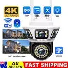 Triple Lens 3 Screen WiFi Security Camera Outdoor Two-Way Audio Night Vision PTZ