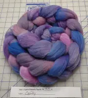 Organic Polwarth Wool Handpainted Combed Top Roving Spinning Felting Softly