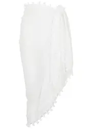Melissa Odabash Pareo Rayon Sarong, Sarong, White - One Size One Size