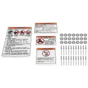 For Yamaha Warning Decals Stickers Backed Raptor Blaster Banshee As Shown