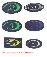 HALO INSIGNIA GAMER 6 PATCH SET - HALO3/4/18/19/20/47