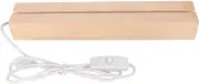 Baxnore Rectangle LED Lights Display Bases, Lights Display Pedestal, Art Lights Display Stand, Warm Light Interface Wooden Rectangle Display Pedestal for Crystal Glass (solid wood)