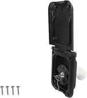 Caravan Accessories Square Hatch Outdoor Camping Vehicle Supplies Strong Leak-Proof with Lock Water Inlet for RV(Black)