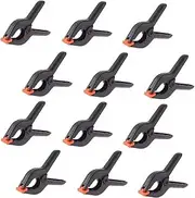 SNOKAY 12 Pcs Spring Clamps, 3.5 Inch Heavy Duty Nylon Clips for Woodworking, DIY Projects, Crafts, Photo Studios and Background