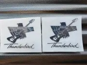 2Pcs Gibson Thunderbird Guitar Bass Headstock Self-Adhesive Metal Sticker Decals