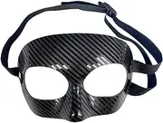 Nose Guard for Broken Nose, Adjustable Face Shield, Basketball Face Mask with Sweat Absorbing Padding, Wrestling Face Guard Protection from Impacts Injuries to Nose and Face Nose Guard for Broken Nos