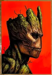 "GUARDIANS OF THE GALAXY" GROOT GICLEE ART PRINT MIKE MITCHELL S/N #147/810