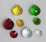 120pc Crystal Ball Christmas kit suncatcher pendant beads + octagon prisms