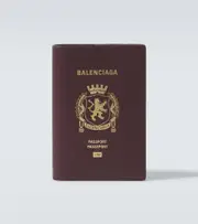 [Balenciaga] Balenciaga Logo leather passport holder One Size burgundy