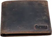 Top Grain Leather Wallet for Men with RFID Blocking-Slim Billfold with 8 Card Sl