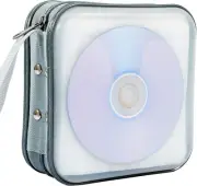 CD Case, CD/DVD Case Wallet 40 Capacity Protective VCD Storage White