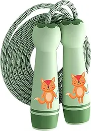 Skipping Rope for Kids | Adjustable Length Exercise Cotton Cord,Soft Skipping Rope with Smooth Handles for Kids, Boys, Girls, Children Outdoor Fun Activity, Exercise & Fitness