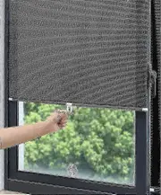Suction Cup Roller Blind No Drilling Required Balcony Window Portable Sunshade Privacy Screen, Transparent Stickers Supplied (black Mesh Dot 1 Pack...