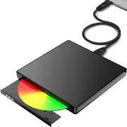 External CD DVD Drive, Ultra Slim CD Burner Mobile Optical Drive Player Reade...