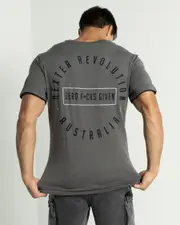 [Dexter] Dexter Men's Aspect T-Shirt in Charcoal Grey Size Large L Charcoal Grey