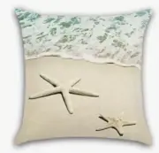 Starfish Beach Ocean Nautical Coastal Patio Boho Throw Pillow Cover Home Decor