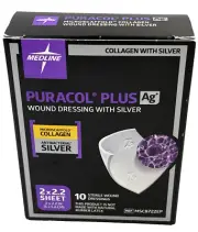 Puracol Plus AG 2" x 2,2" Collagen Dressing - box of 1 0- MSC8722EP Exp 7/2025