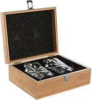 Whisky Set of 4 Bamboo Crystal 25 x 20 x 9 Natural