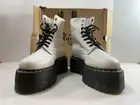 Dr Doc Martens 1460 Pascal Max Platform 8-Eye Boots Leather Size US 7 Heavy