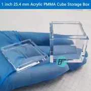 1 inch 25.4 mm Acrylic PMMA cube storage box Periodic Table Format
