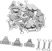 BATHVEVE 20pcs Sewing Hooks and Eyes Closure - Metal Hooks Eyes Sewing DIY Crafts Clothig Fixing Tools for Bra Trousers Skirt Dress