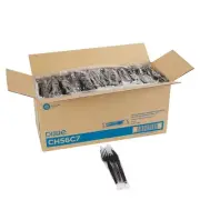 Dixie Individually Wrapped Polystyrene Cutlery Set Heavy-Weight Black 250/Carton