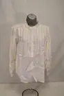 NWT Quince Organic Cotton Peasant White Blouse Size XS