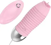 Silent Vibrating Vibrator Remote Tongue Vibrators 10 Mode USB Rechargeable Vibrating Egg G-spot Vibrator Licking Sex Toy