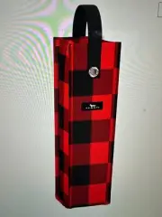 Scout Spirit Liftah Flannel No. 5 Wine Bag Red Plaid Holiday Lumberjack Pattern