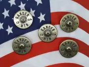 Gander Mountain Antique Brass Colored Shotgun Conchos Concho 15/16" Five Count