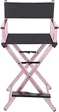 Portable Folding Directors Chair - Lightweight Makeup Artist Chair with Aluminum Construction for Beauty Professionals - Foldable & Compact Design